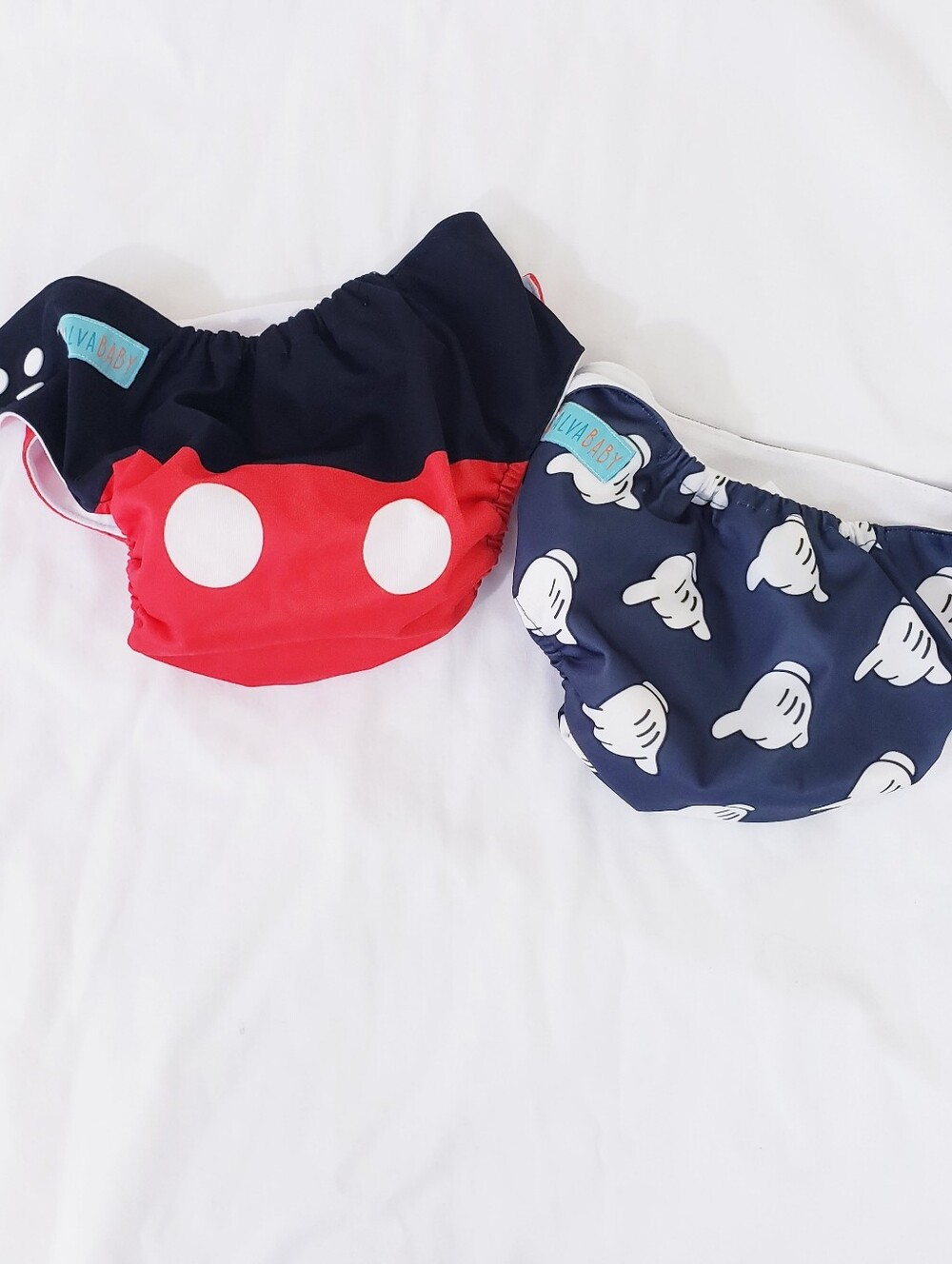 Albee Baby Disney Cloth Diaper Cover Pocket Diaper Mickey Hands 2-Pack